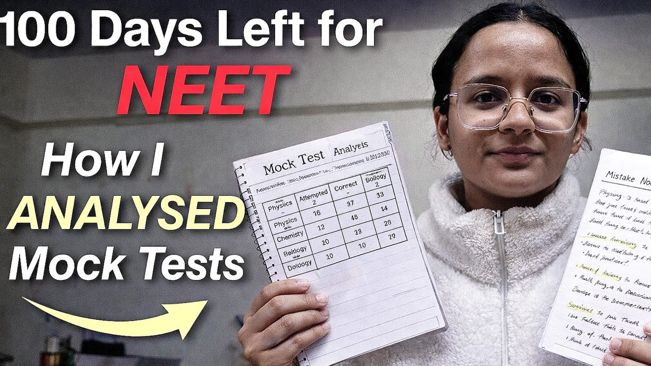 100 Days Left for NEET ⏳😰How I Revisied my Syllabus & analysed Mock Test 📚📝 Neet 2026 