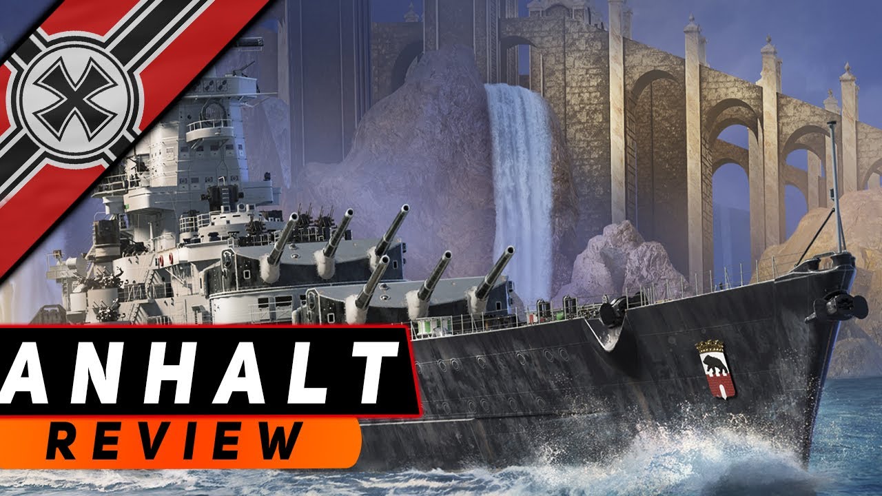 ЛИНКОР ANHALT! САМЫЙ МОЩНЫЙ ЗАЛП НА 8 УРОВНЕ?! WORLD OF WARSHIPS