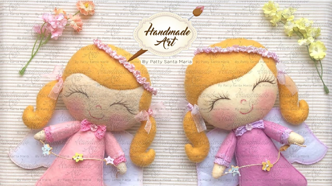 Ángel de fieltro: Simoneta (molde GRATIS) muñecas de tela paso a paso
