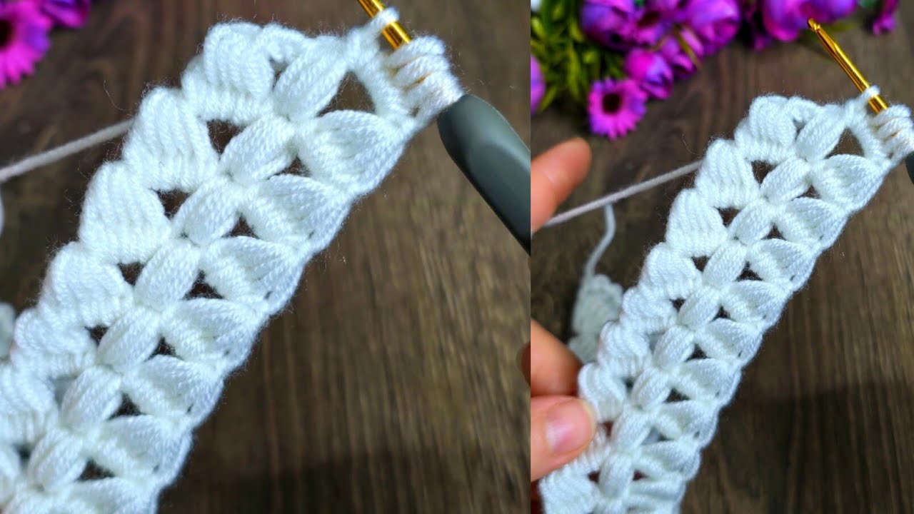 Yeni Başlayanlar inanılmaz kolay ! İçin Uygun Tunus Tığ İşi Saç Bandı ve Çanta Sapı.#crochet 