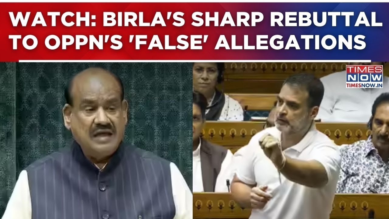 Om Birla's First Reaction After No-Confidence Motion: Hits Back At Rahul Gandhi's Allegations |Watch