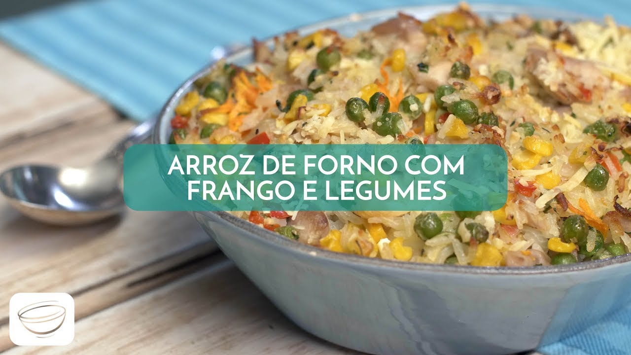 Arroz de forno com frango e legumes | Receitas da Helô | Na Cozinha da Helô