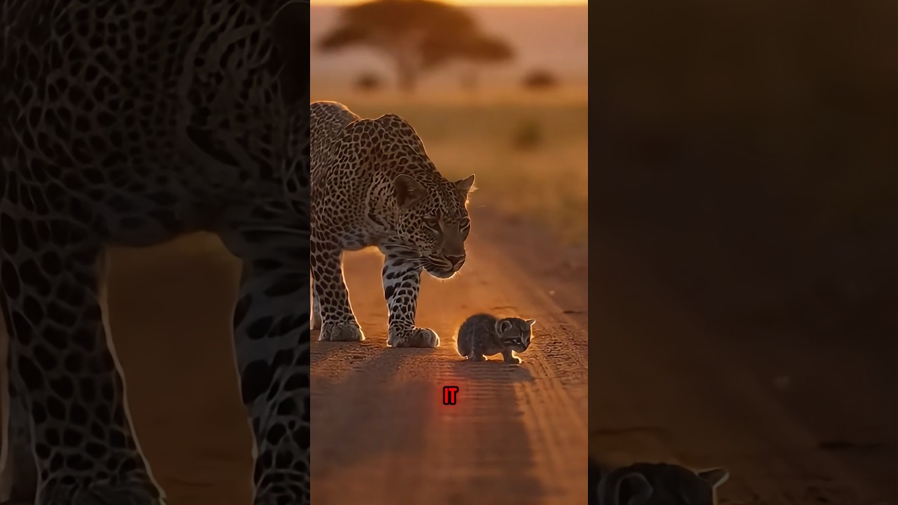 When a Black Panther Protected a Kitten 🐱𓃭