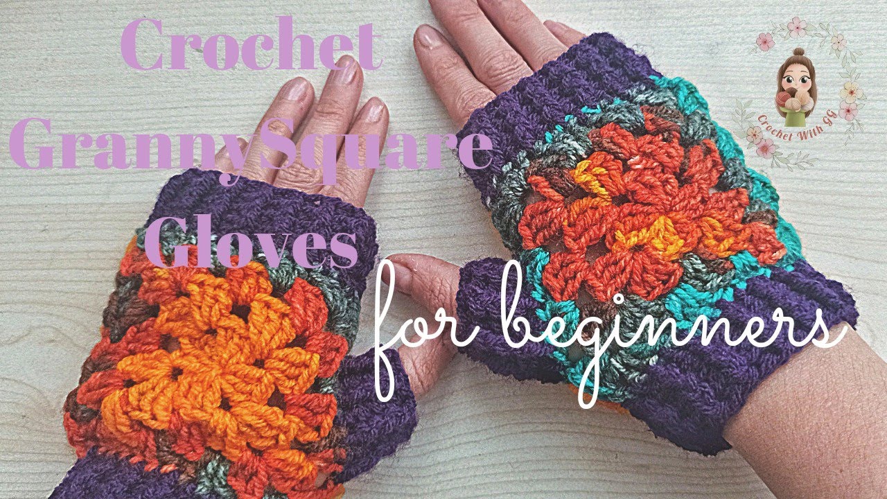 Crochet Granny Square Gloves For Beginners / Crochet Mittens