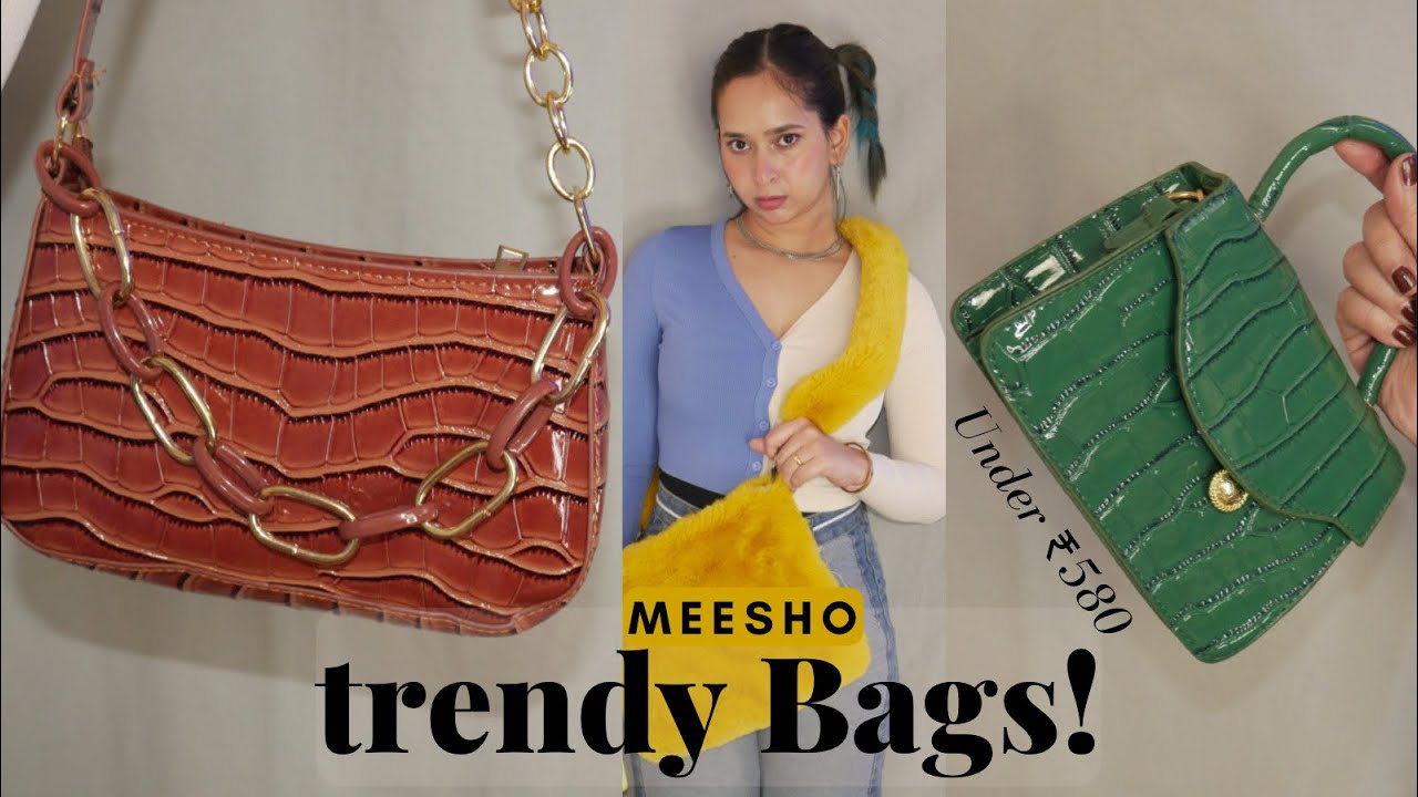 HUGE *MEESHO BAGS* HAUL | Starting at ₹470 | Trendy Slings, Handbags, Clutches & More