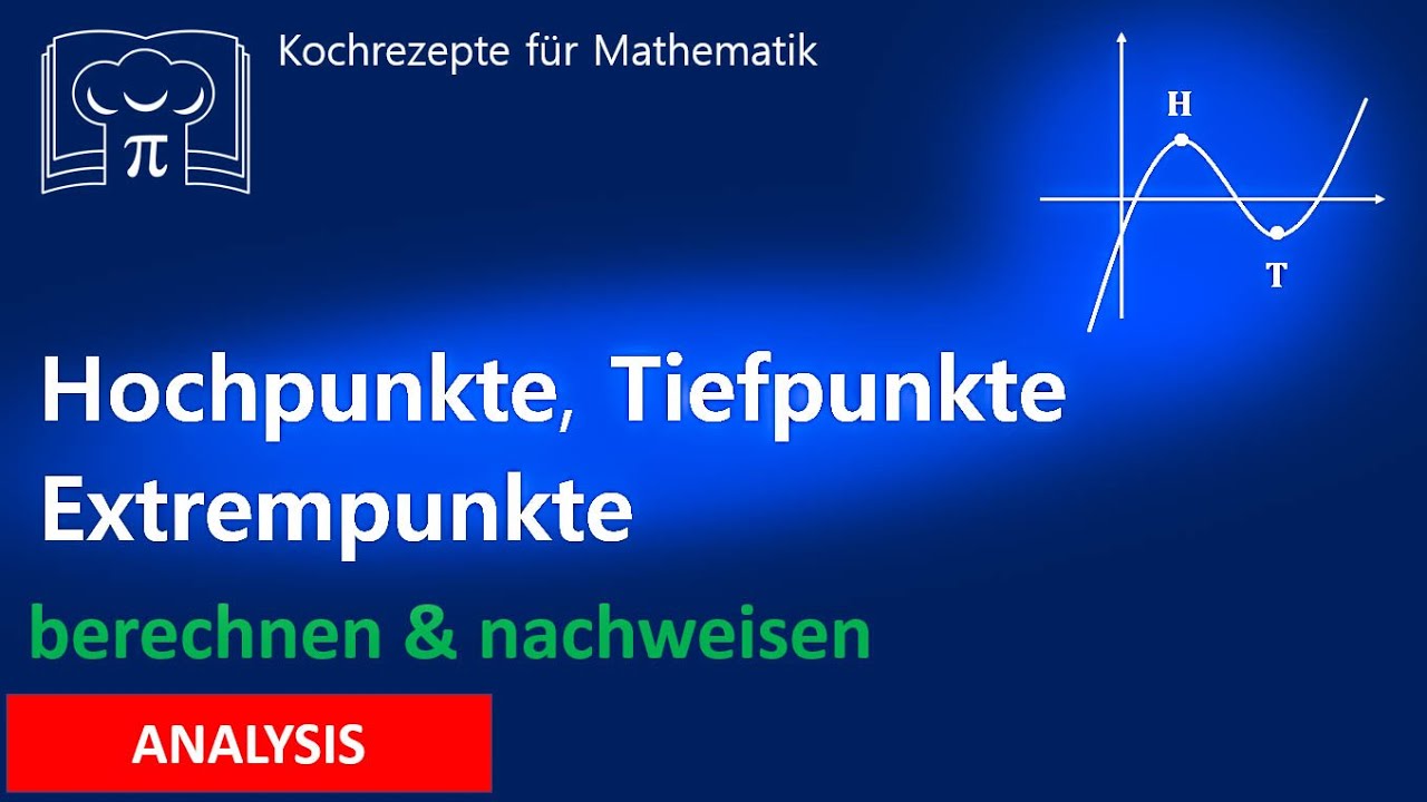 Extrempunkte berechnen bzw. bestimmen, Hochpunkt, Tiefpunkt - Extremstellen