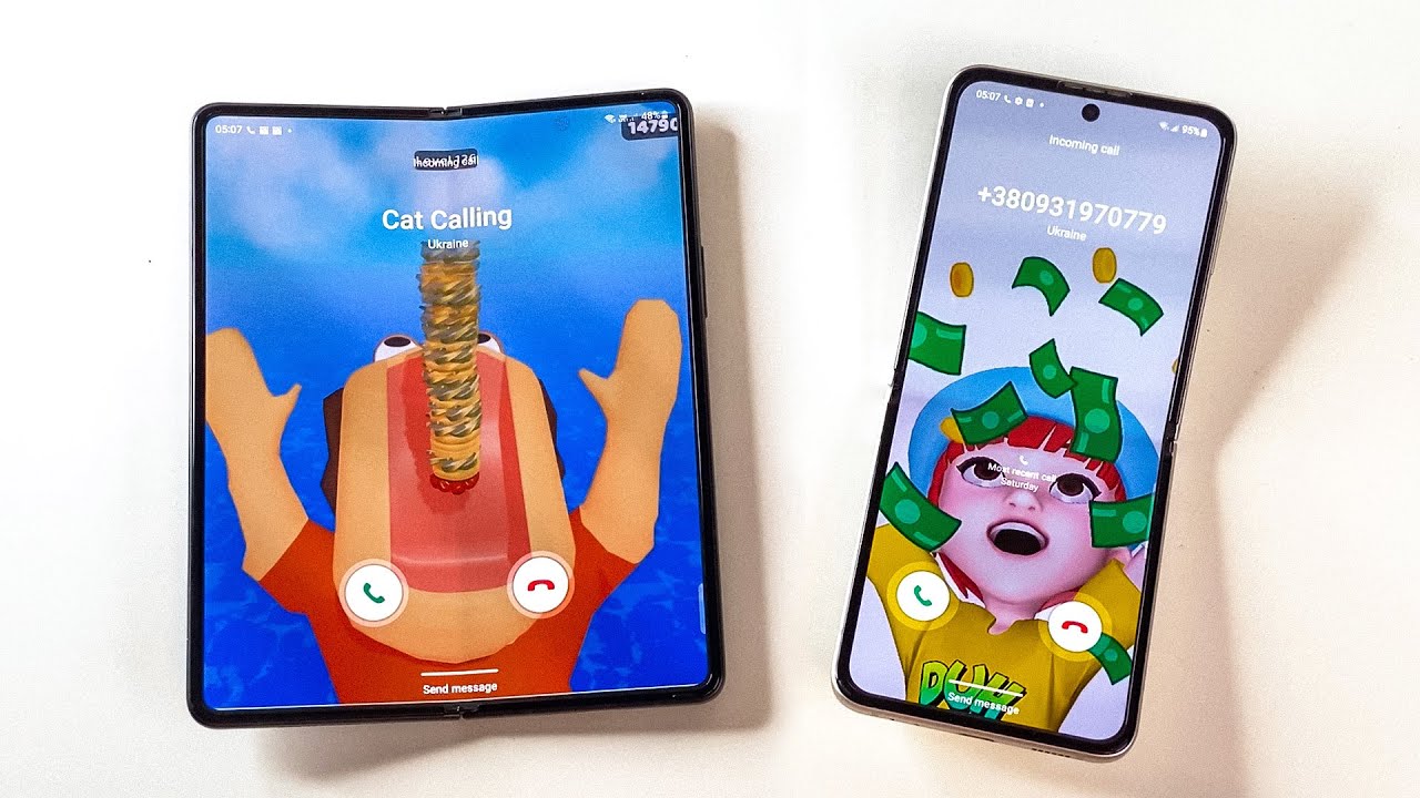 Samsung Z Fold 3 vs Galaxy Z Flip 3 Incoming call & Ougoing Call