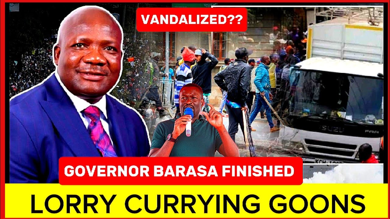 RUTO'S TUTAM REFLECTORS SET ON FIRE AS GOVERNOR BARASA'S LORRY FERRIED GOONS ALMOST VANDALIZED!!