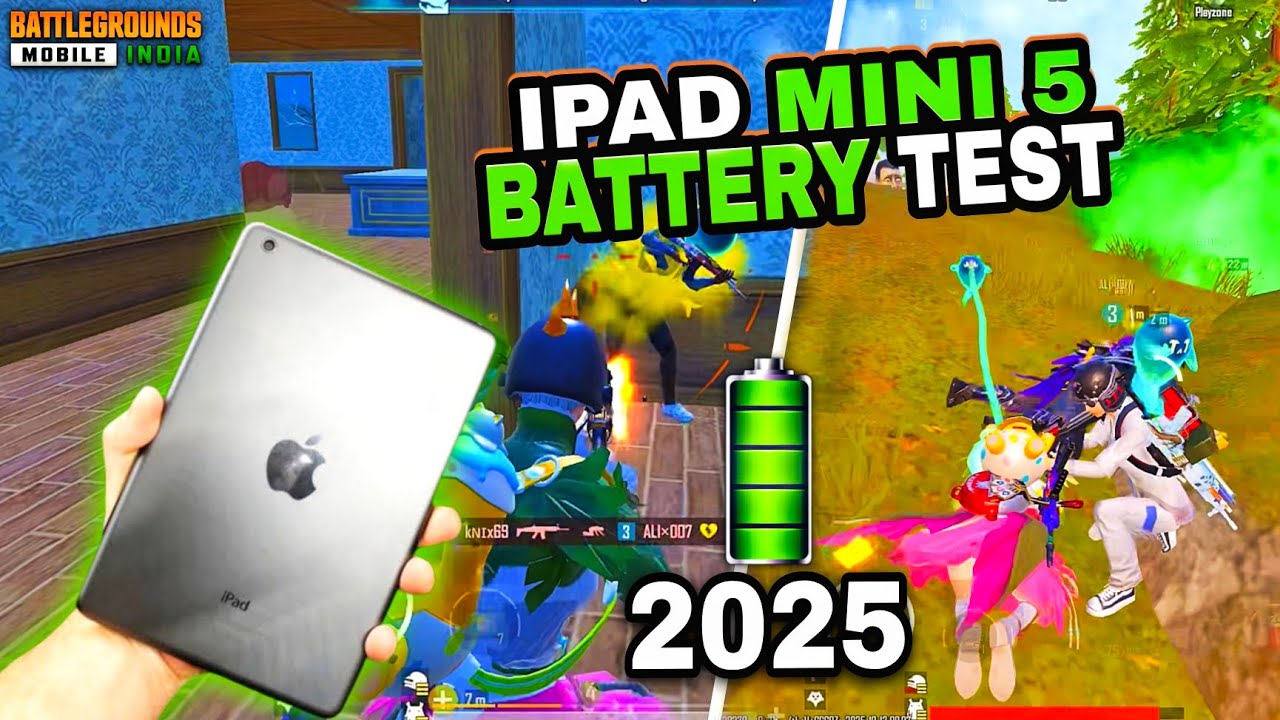 iPad Mini 5 Battery Test 🔋 in BGMI 2025 | 90 FPS Gaming Drain Test 😱🔥