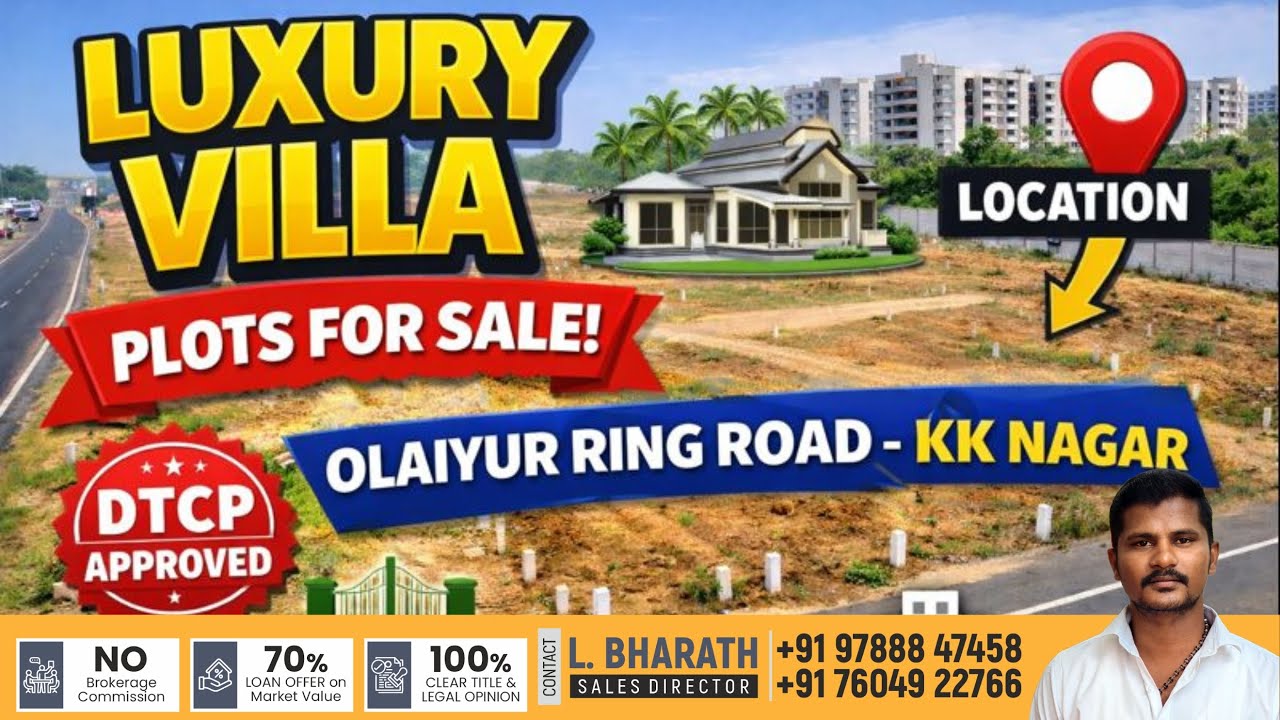 🏡Luxury Villa Plots for Sale | KK Nagar | DTCP Approved | 