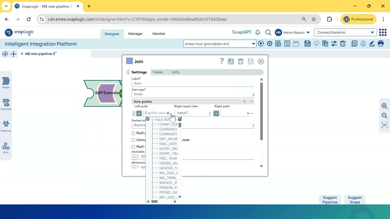 SnapLogic - [How to] - Connecting to SAP BAPI