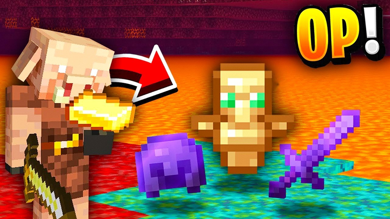 Minecraft&hellip; But Piglin Trades BROKEN OP Items?! 💀🔥