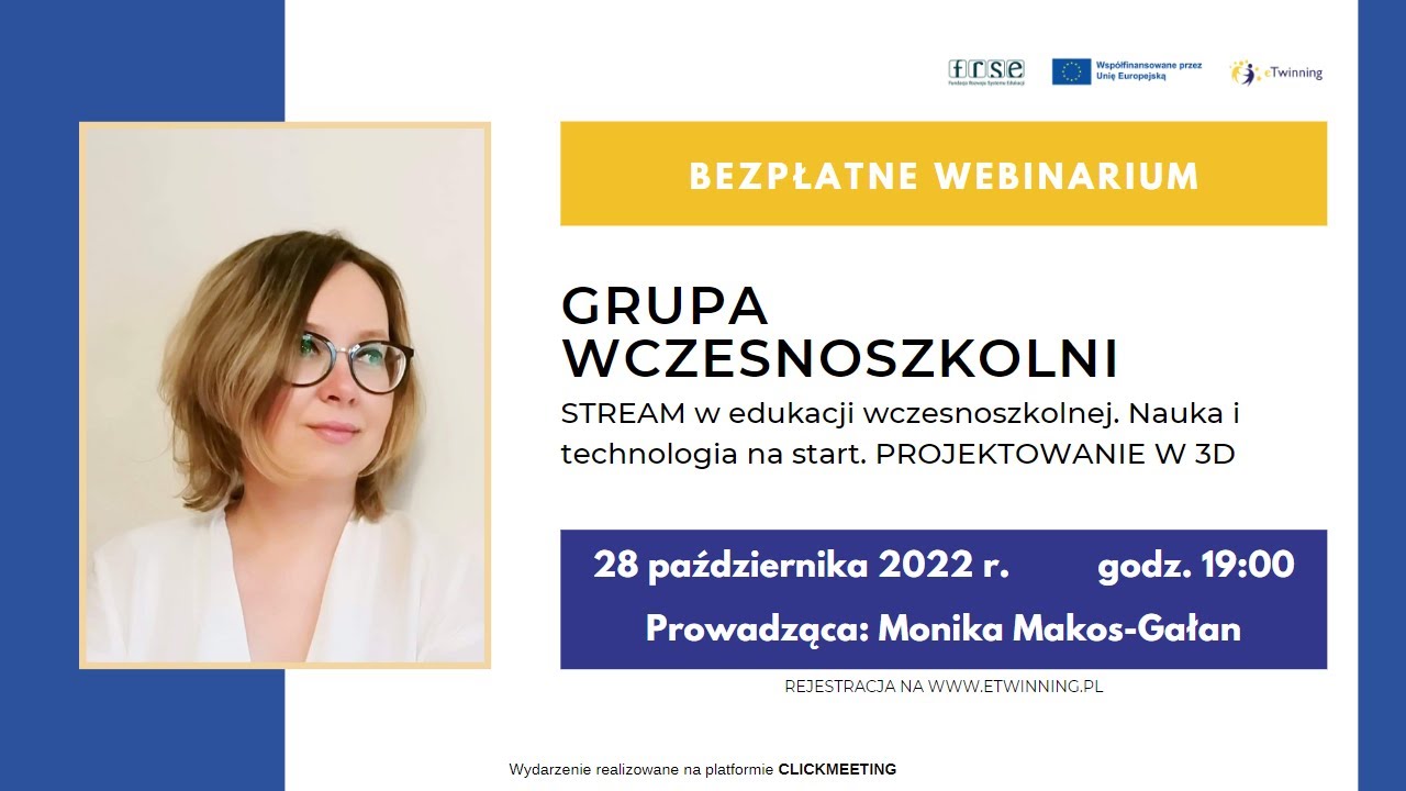 28.10.2022 - STREAM w edukacji wczesnoszkolnej: Nauka i technologia na start - Projektowanie w 3D