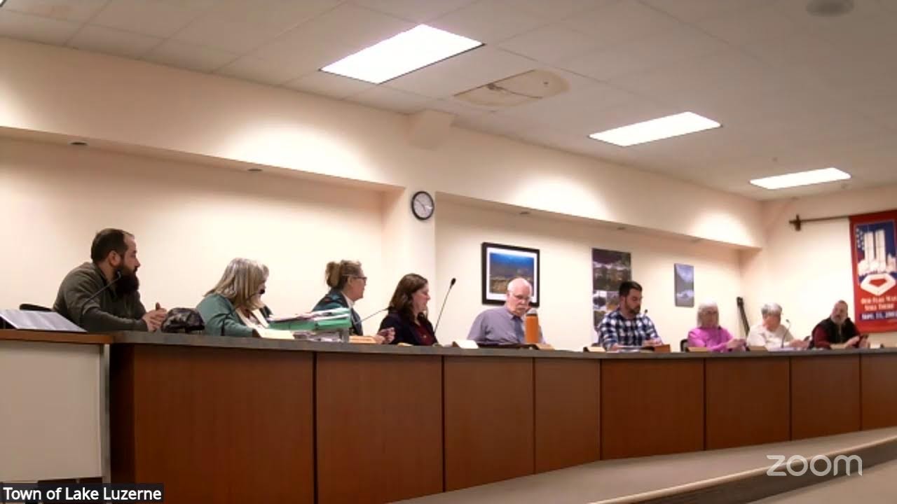 Town of Lake Luzerne Town Board Agenda Meeting - Jan 20th, 2026