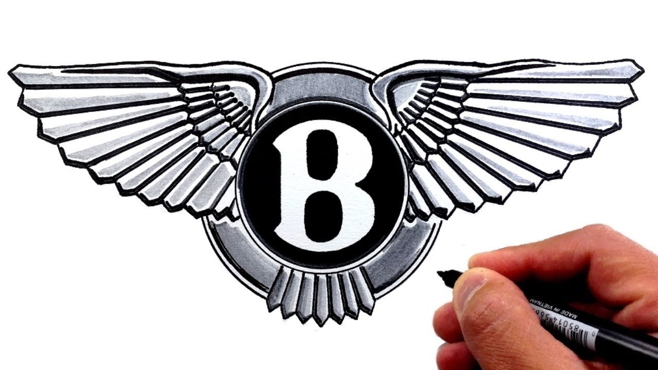 How to Draw the Bentley Logo (Famous Car Logos)