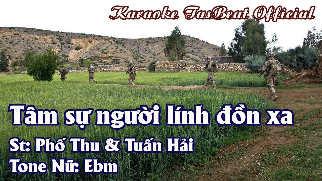 Karaoke Tâm Sự Người Lính Đồn Xa Tone Nữ | TAS BEAT