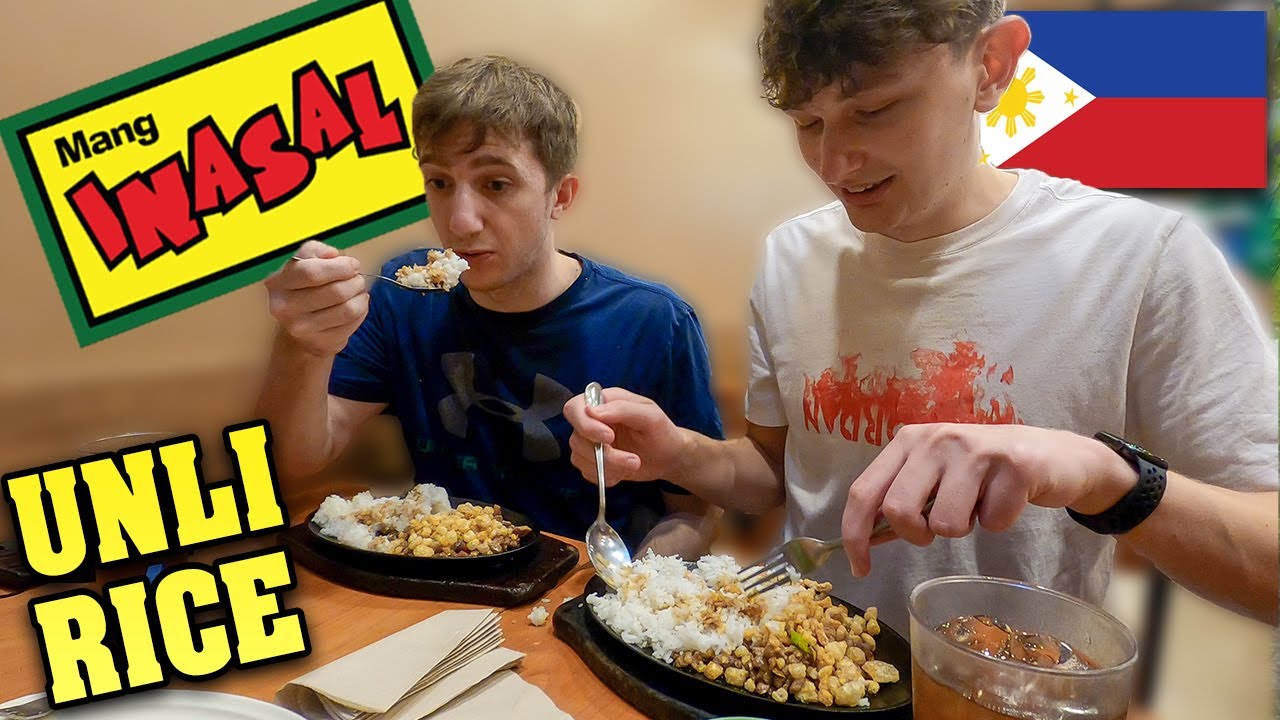 Americans Try Mang Inasal UNLIMITED RICE CHALLENGE at SM Megamall! 🇵🇭