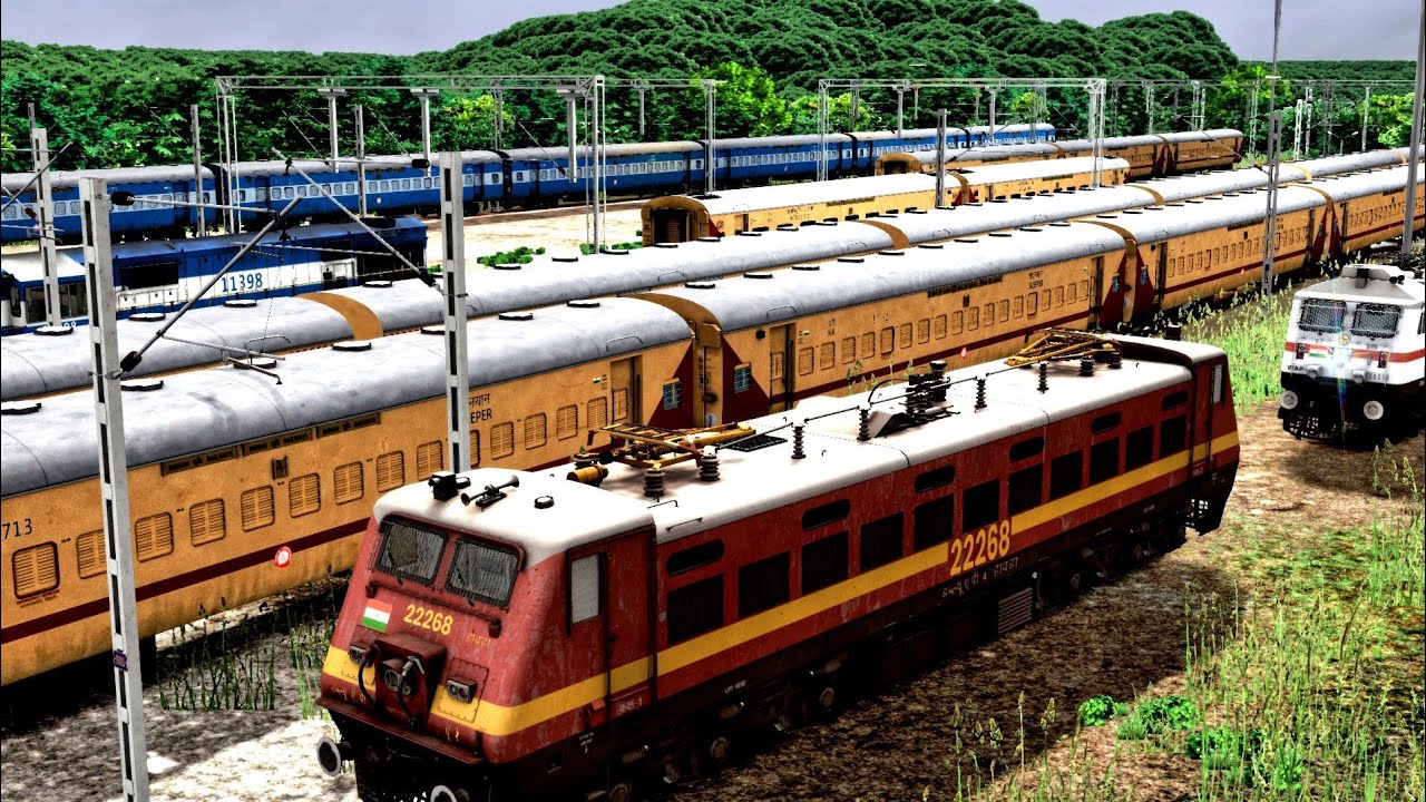 Malabar Express Journey || Loco Coupling WAP4 Action + Parallel Run