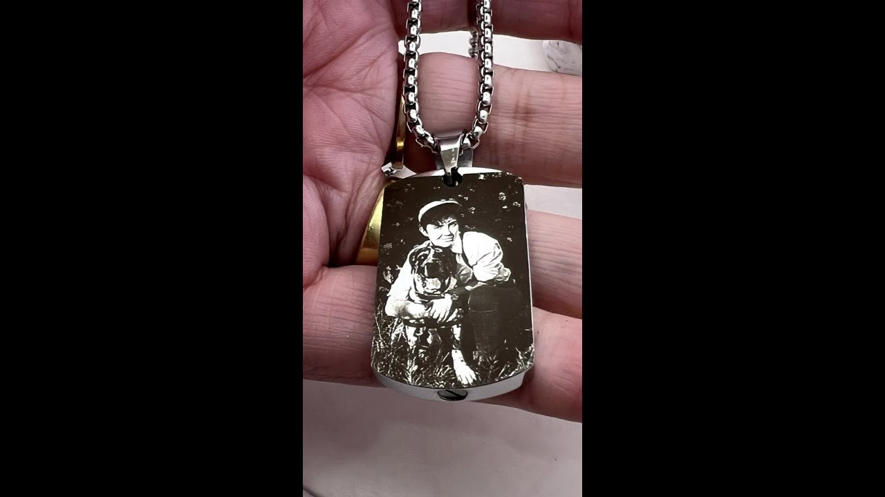 Rectangle Cremation Necklace