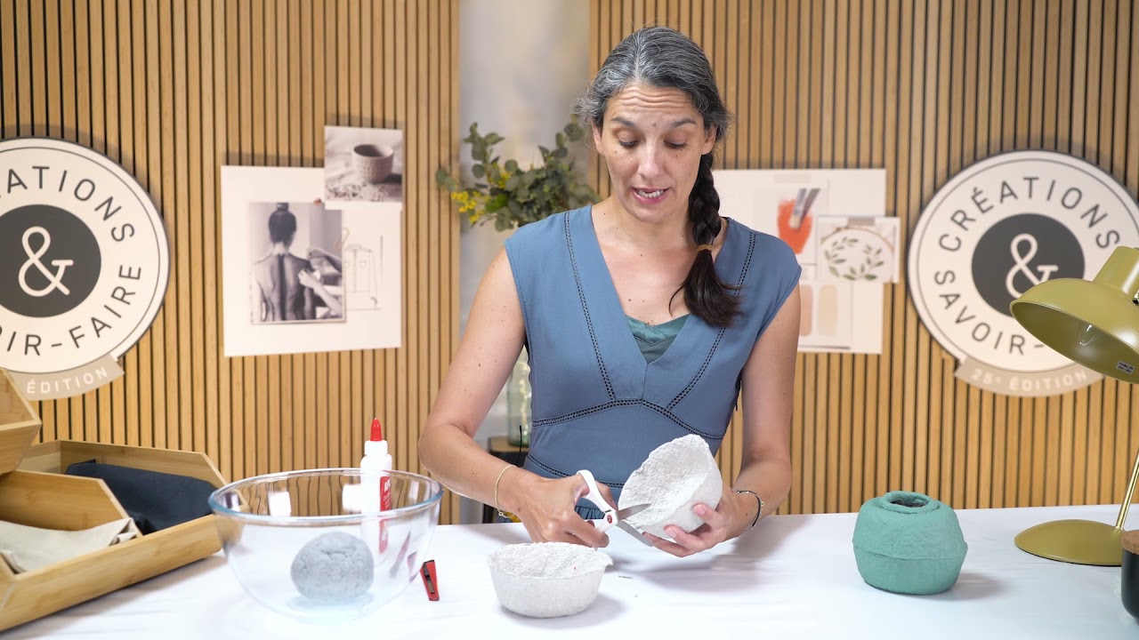 TUTO CRÉATIONS & SAVOIR-FAIRE : VASE ET COUPELLES EN PÂTE À PAPIER (VERSION LONGUE)