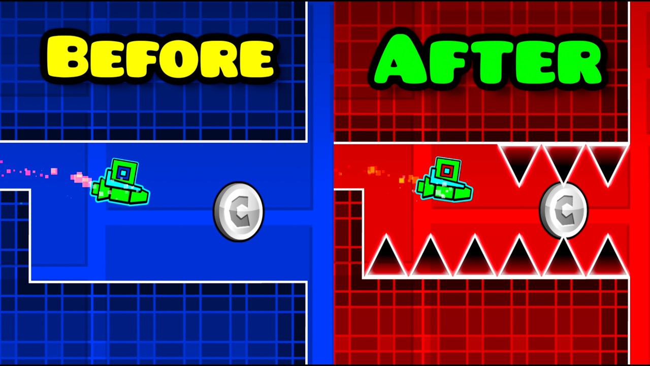УСЛОЖНЯЮ монетки в уровнях от RobTop в Geometry Dash!