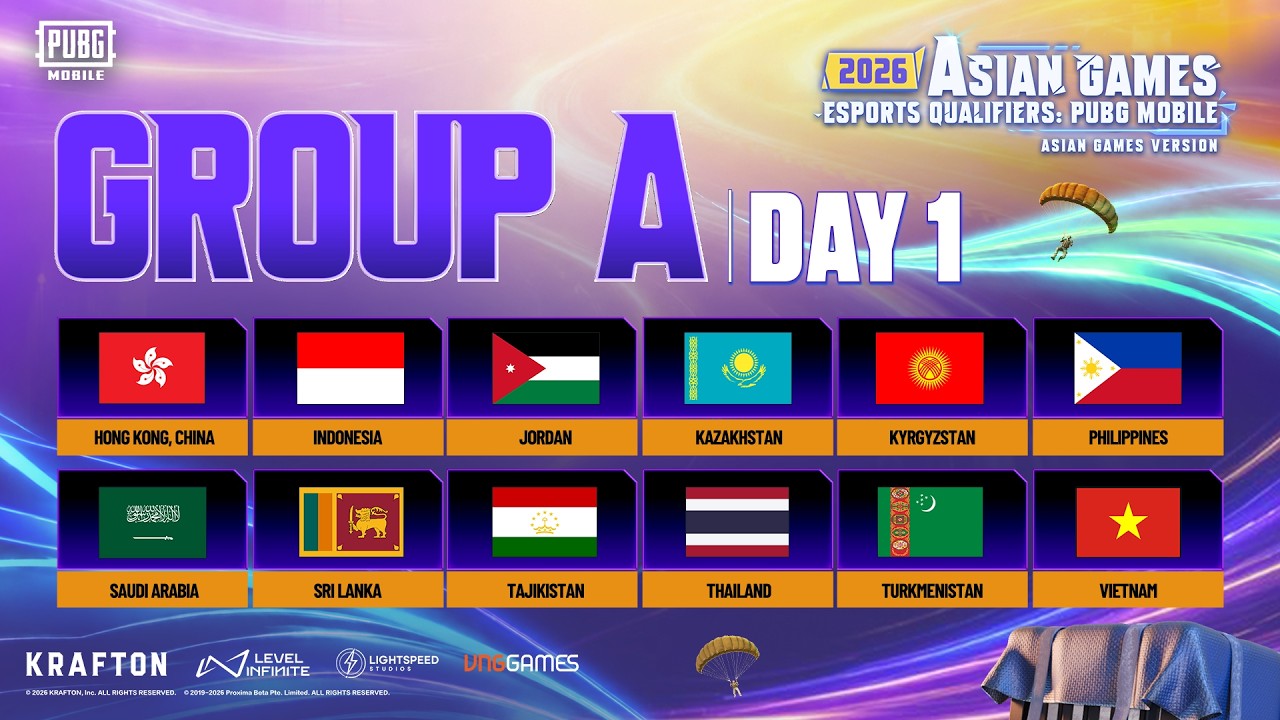 [NP] 2026 ASIAN GAMES ESPORTS QUALIFIERS: PUBG MOBILE ASIAN GAMES VERSION | GROUP STAGE A