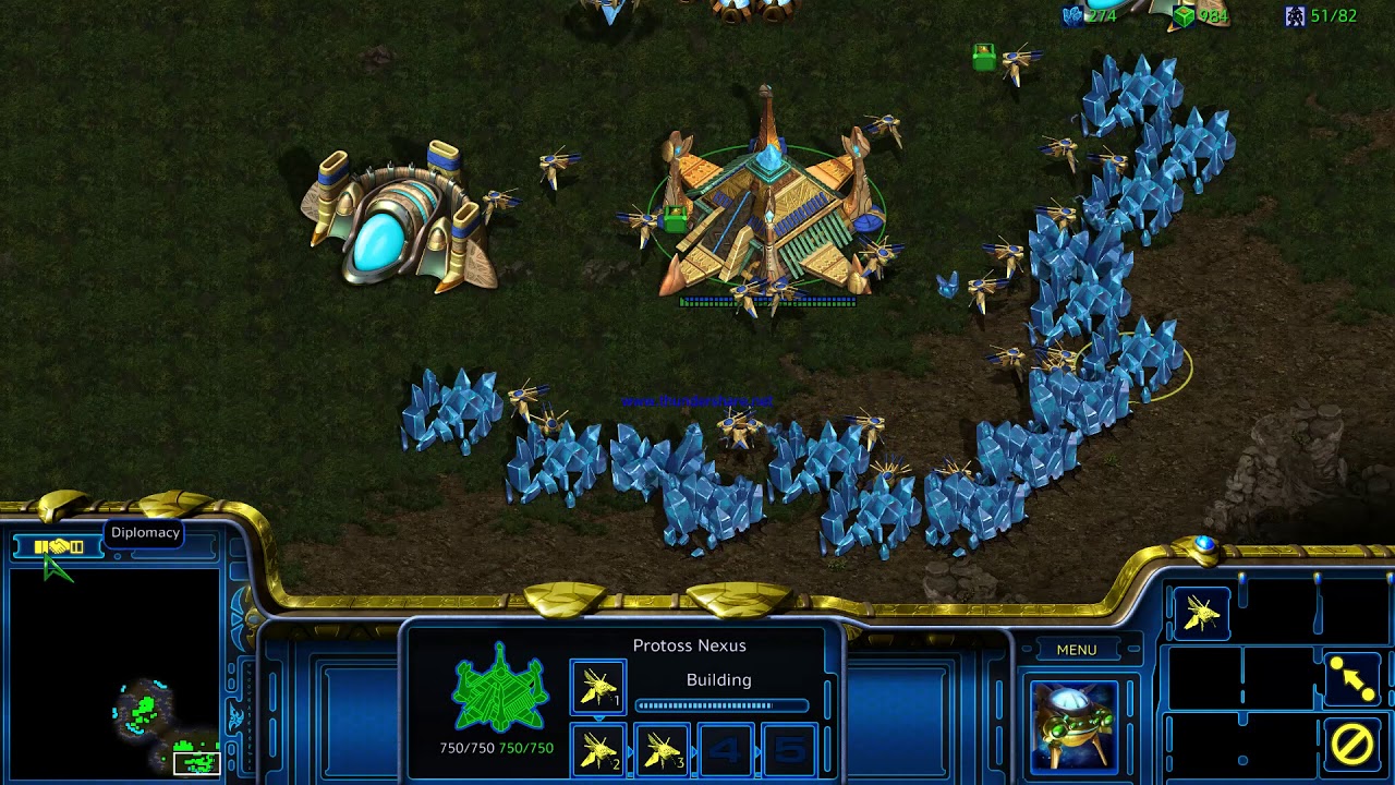 SC1 BROODWAR: PROTOSS VERSUS 7 COMPUTER - MAP: BIG GAME HUNTERS - IN 28 MINUTES!