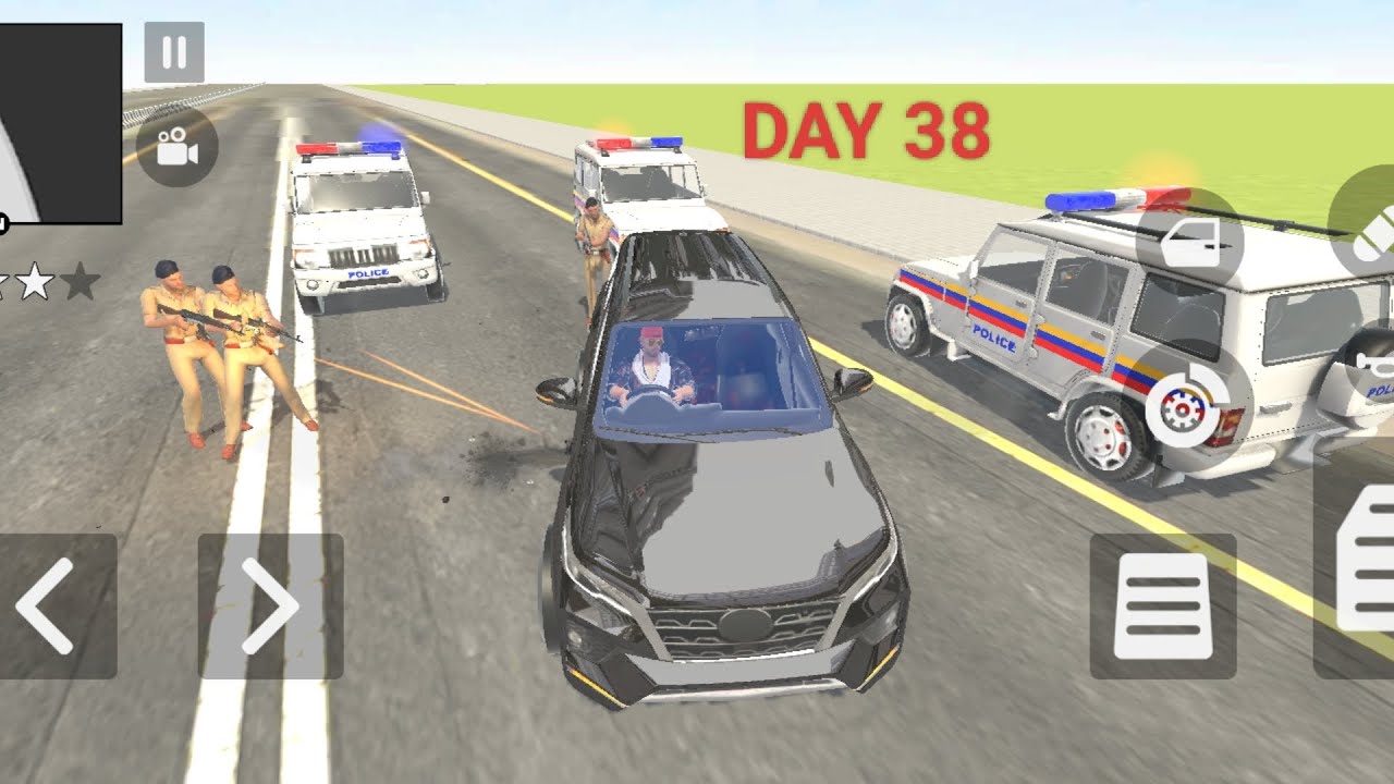 Epic Black Fortuner Chase: Most Wanted Driver vs. Police! | Indian Theft Auto Day 38 Gameplay