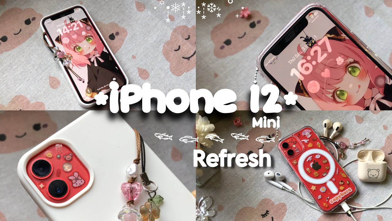 iPhone 12 mini 🍓 Refresh in 2025 | aesthetic vlog 💫 decorate phone case  + accessories ✨