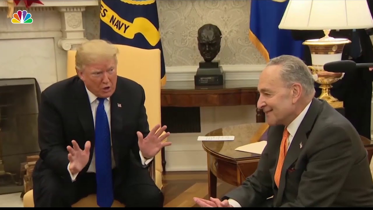 White House Oval Office Meeting between President Trump, Nancy Pelosi and Chuck Schumer gets heated