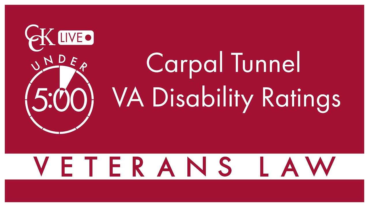 Carpal Tunnel VA Disability Rating
