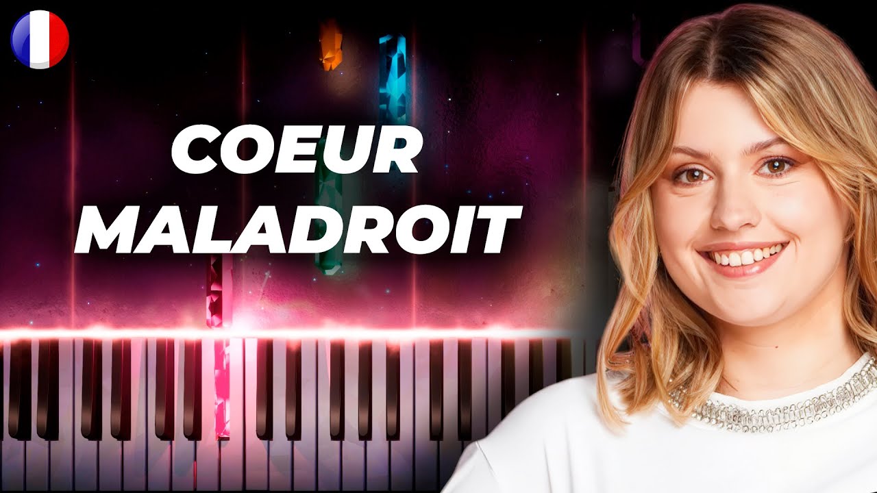 Marine - Coeur maladroit - piano karaoke instrumental cover, tutorial