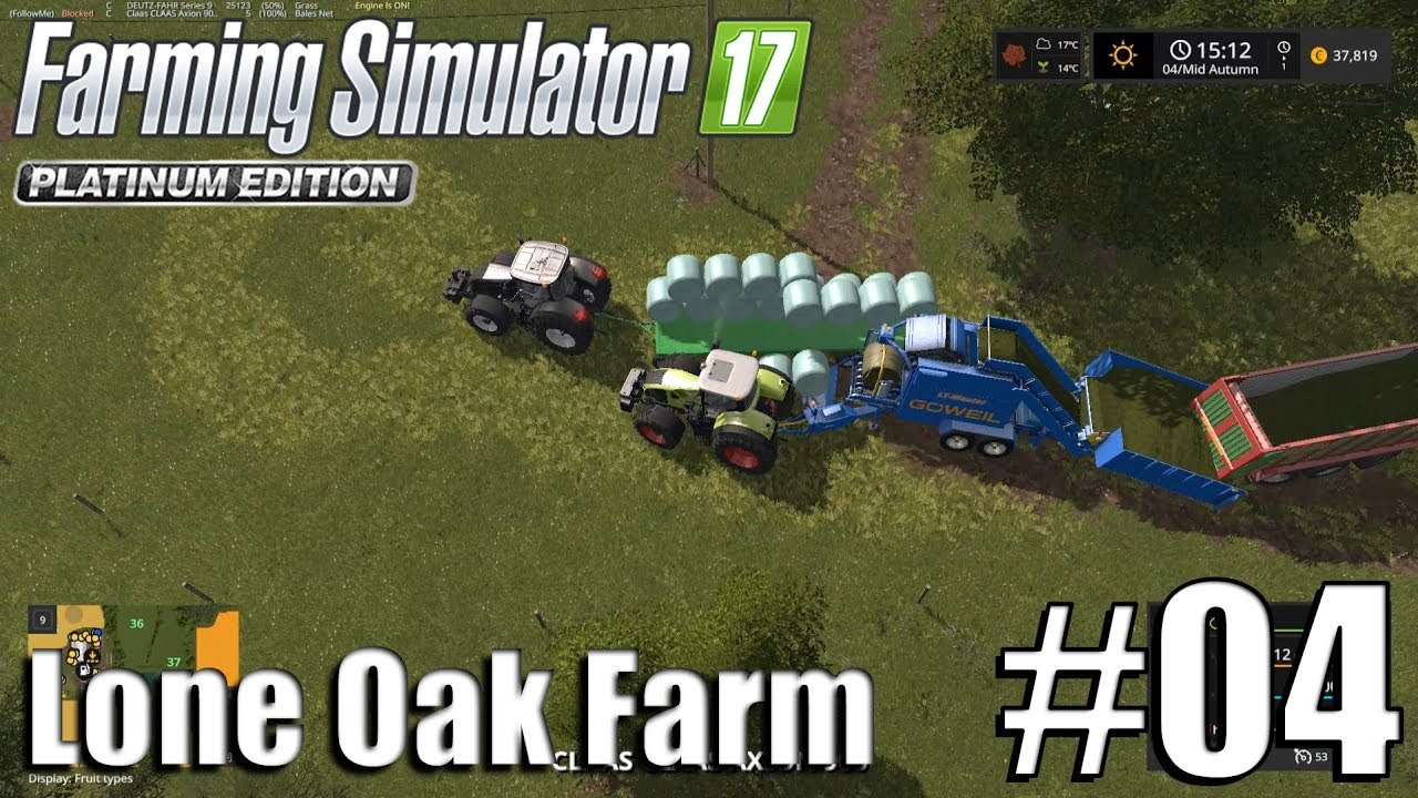 Farming Simulator 17 - Lone Oak farm - Timelapse # 4 - Big Silage Bales