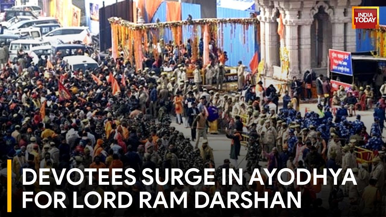 Devotees Flock to Ayodhya for Lord Ram Darshan Amidst Crowd Management Challenges | India Today News
