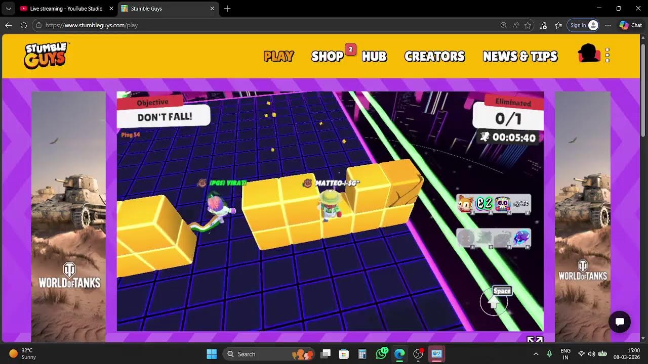 join me with amazing live BD AND BDT #stumbleguys #live