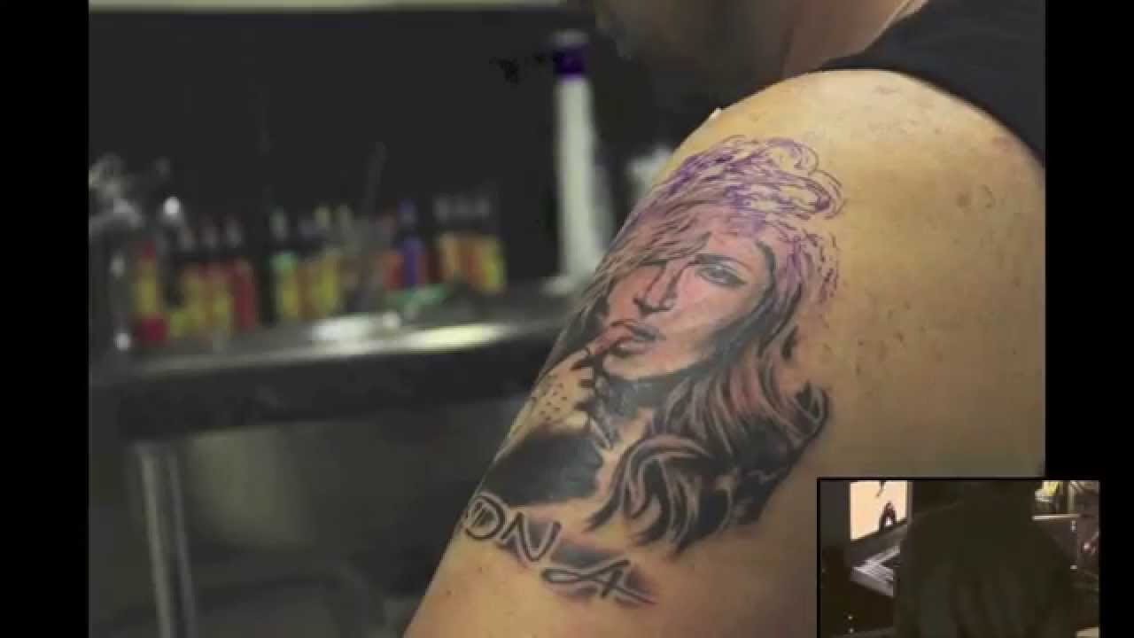 Timelapse Madonna Tattoo Portrait