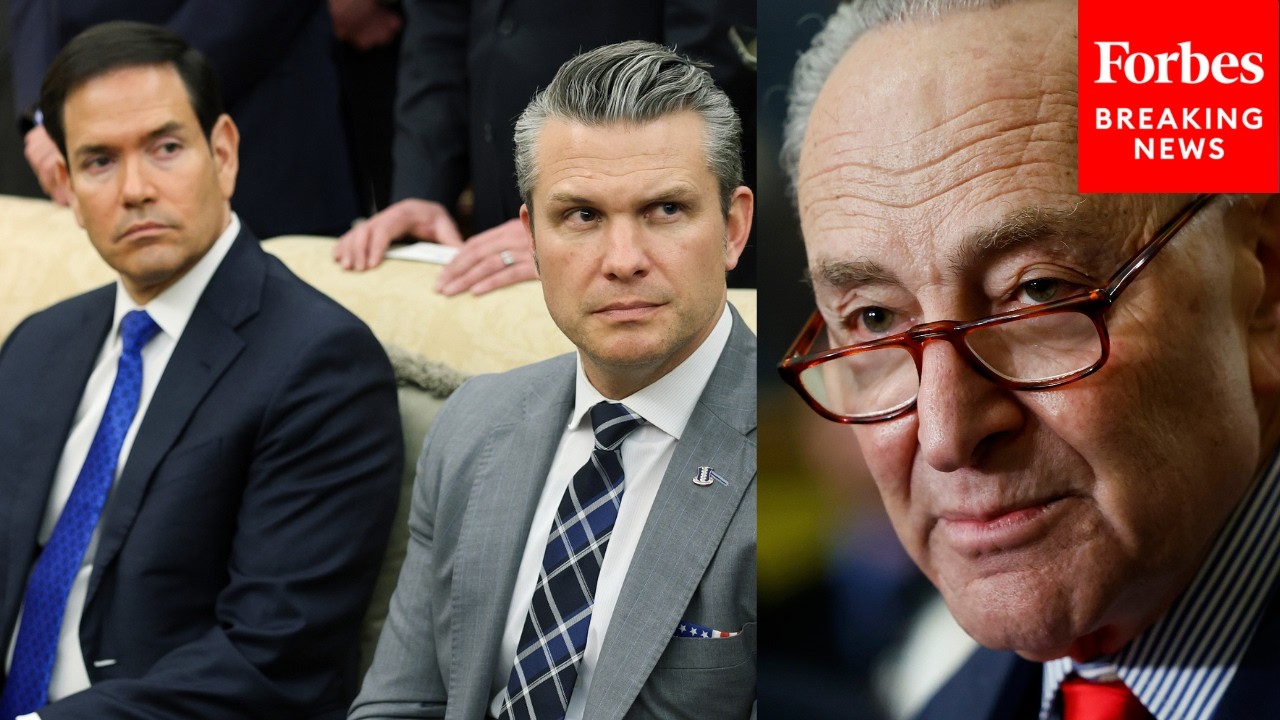 JUST IN: Schumer Repeats Demand For Rubio And Hegseth To Testify In Public Hearings On The Iran War