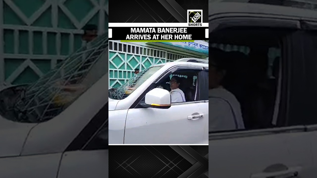 Former West Bengal Chief Minister Mamata Banerjee arrives at her home