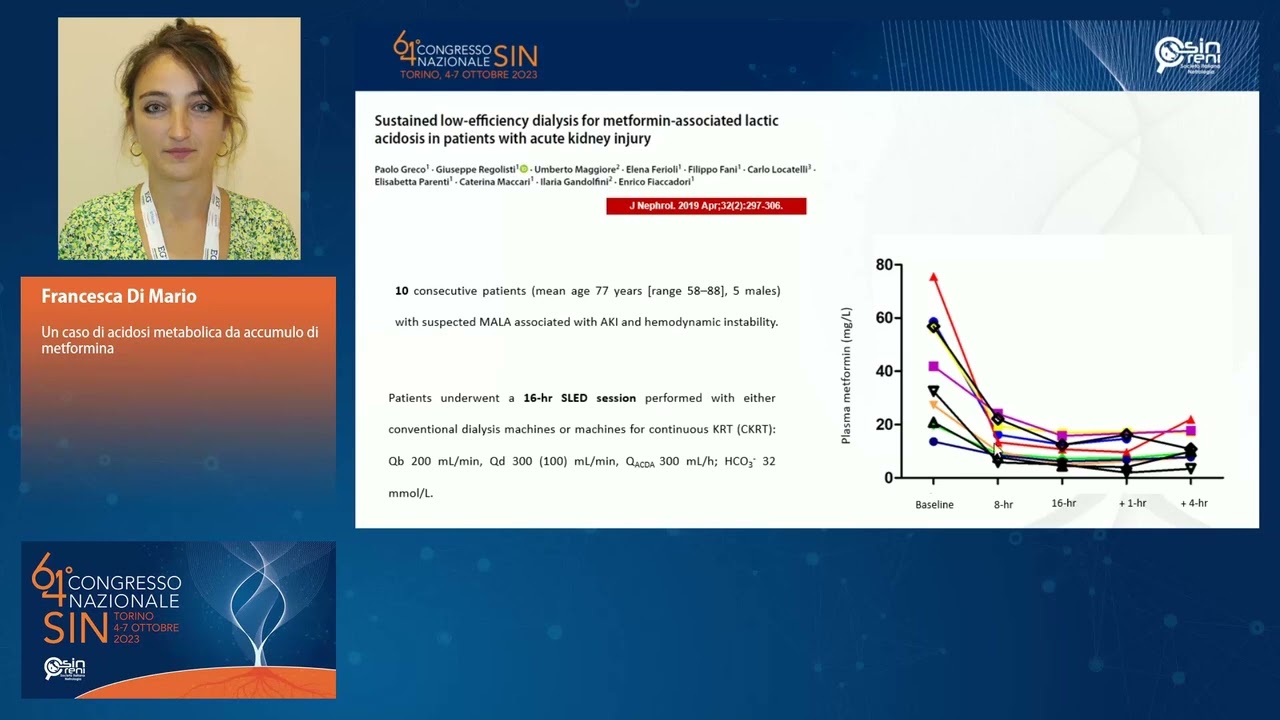 Dr.ssa F. Di Mario - Acidosi metabolica da accumulo di metformina