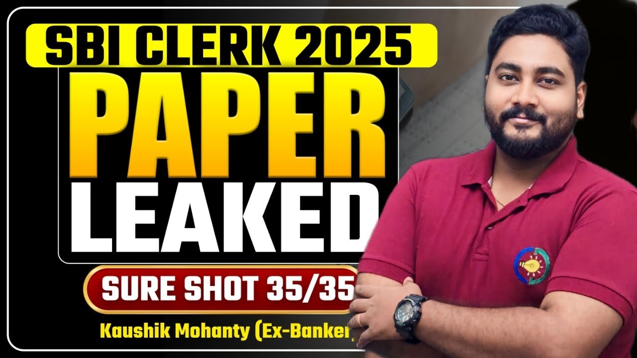 SBI Clerk 2025 Paper Leaked || Ditto Exam Questions with Approach to Score 35/35 in Quant By Kaushik
