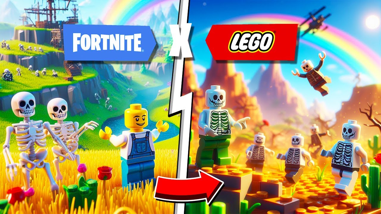 ENCUENTRO UN ARCOIRIS en FORTNITE x LEGO SMP #2