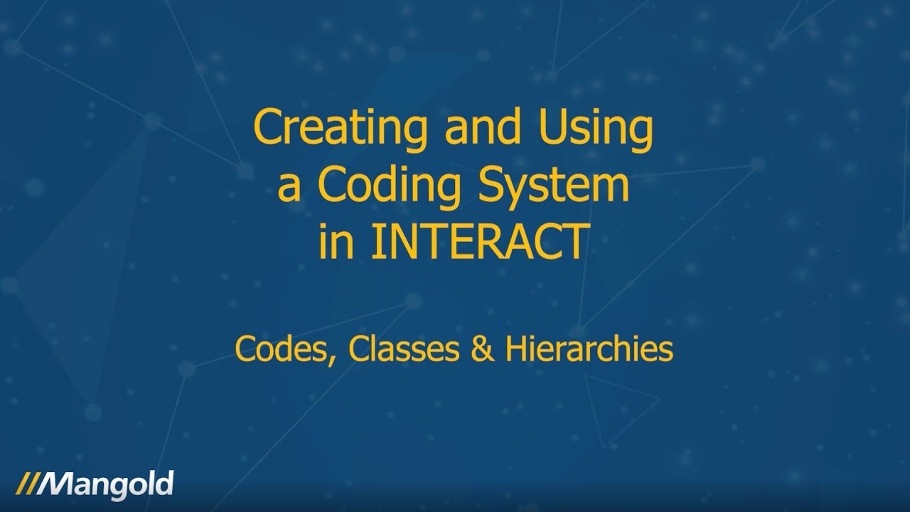 Создание и использование системы кодирования в INTERACT