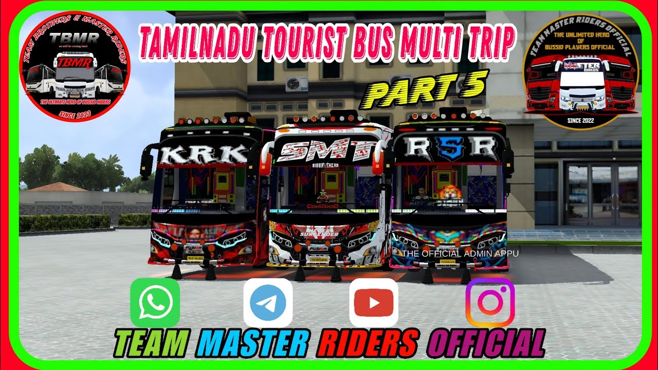 TamilNadu Tourist Bus Multi Trip Video Part 5 #tamilnadu #bussid #gameplay #touristbus #multiplayer