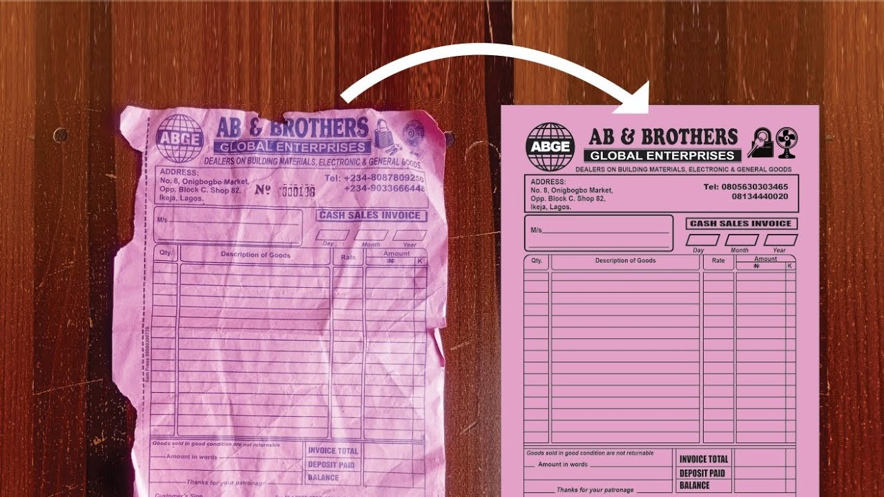 Straighten-up Your Invoice 