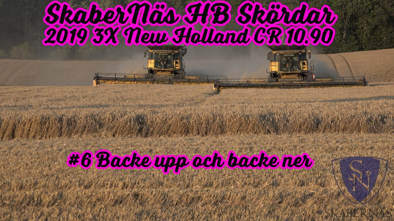 SkaberNäs HB Skördar 2019  3X New Holland CR 10.90 #6 Backe upp och backe ner (2019-08-12)