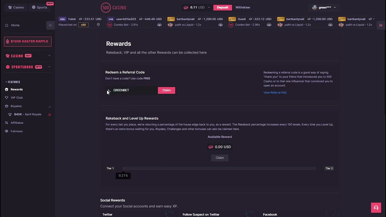 NEW 500CASINO FREE BONUS CODE | 2022 (CSGO500)
