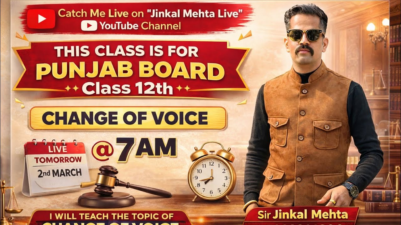No Sooner Than And Change Of Voice Punjab Board //Pseb // 2025-2026 