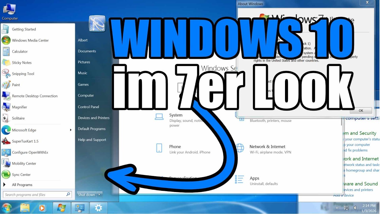 Windows 10 im Windows 7 Look