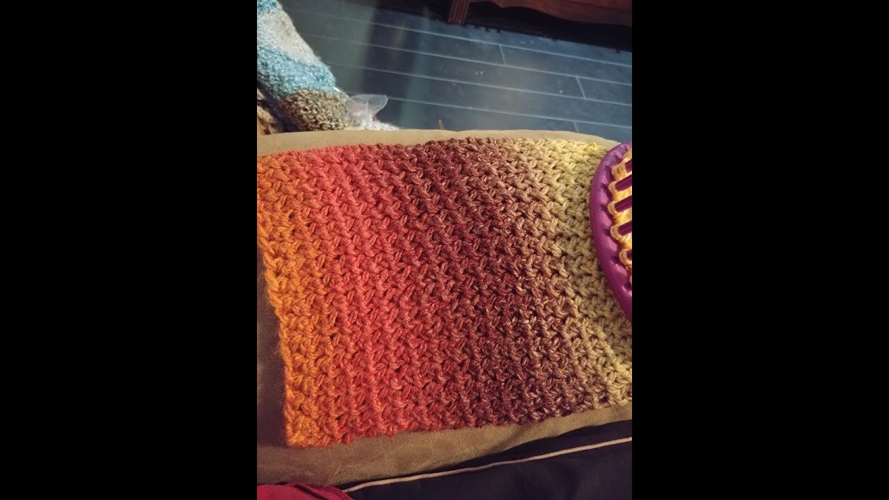 Playful Knot Stitch Easy and Good for Beginners for hats, shawls, scarves, blankets Loom Knit