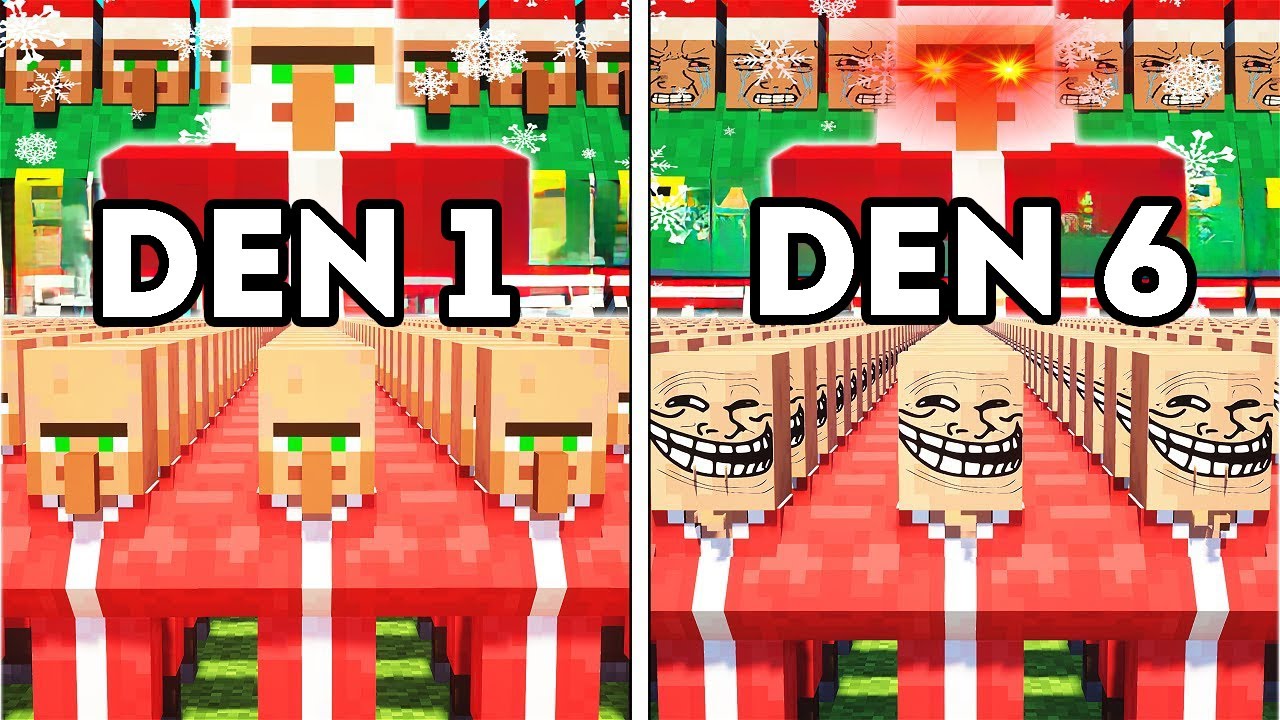 100 Vesničanů Mus&iacute; Zachr&aacute;nit V&aacute;noce v Minecraftu!